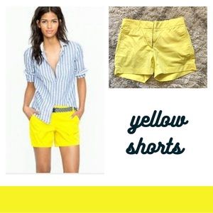 Yellow chino shorts